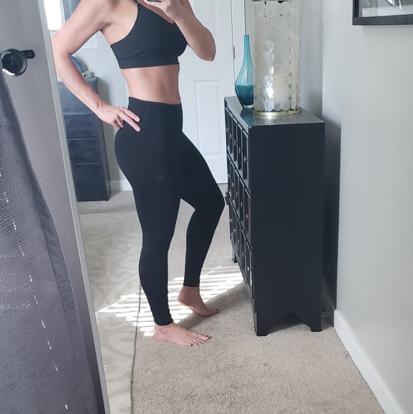 Black high waisted leggings size S 90 degree - Picture 1 of 2